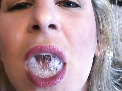 Cum nip down her close-fisted milf mouth